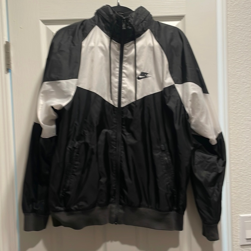 Nike Sportswear Full-Zip Hoodie Windbreaker Jacket  Black